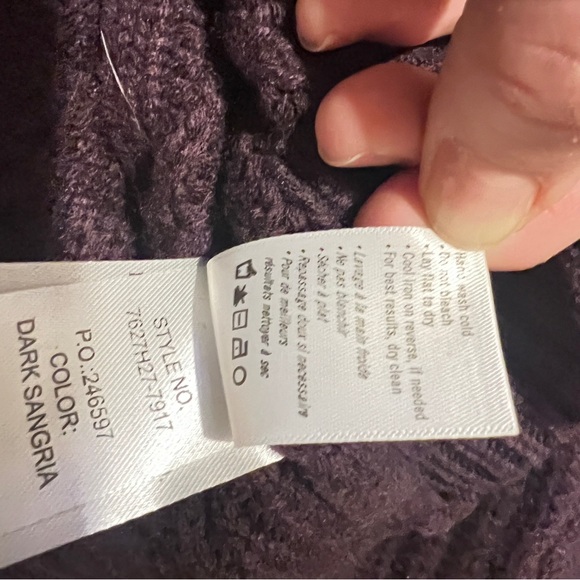 Paige Lorilee Wool Blend Turtleneck Sweater Women's Small Purple Cold Shoulder - Picture 9 of 9